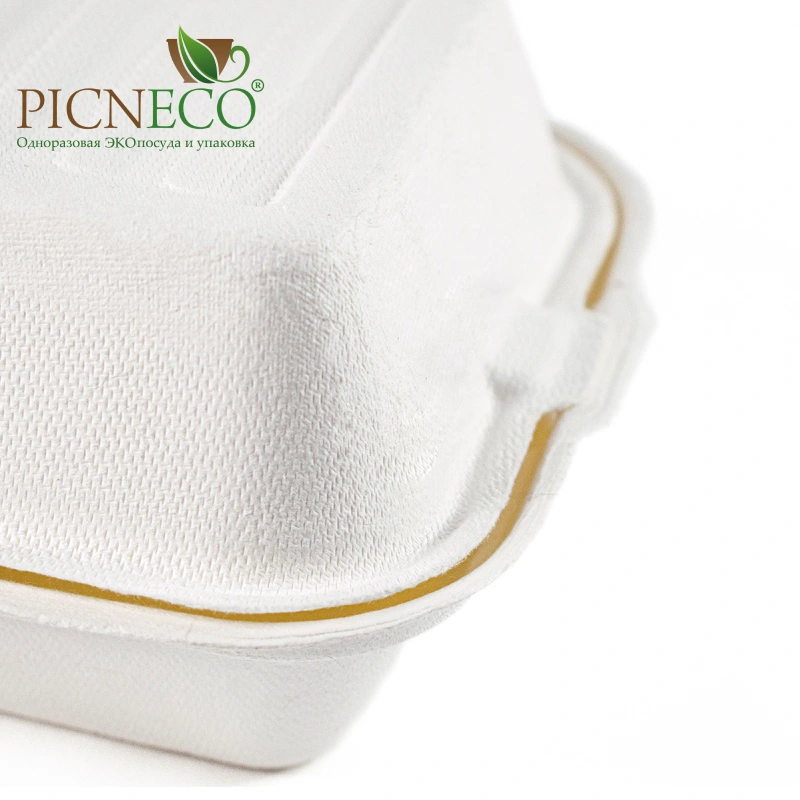 товар Бургер бокс из целлюлозы, 155x153x80, белый BB005